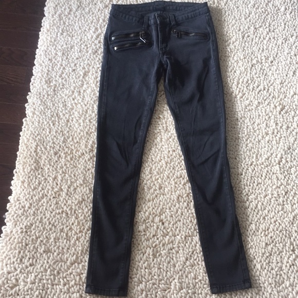 CARMAR GREY SKINNY JEANS WITH ZIPPER DETAILS - Picture 2 of 7